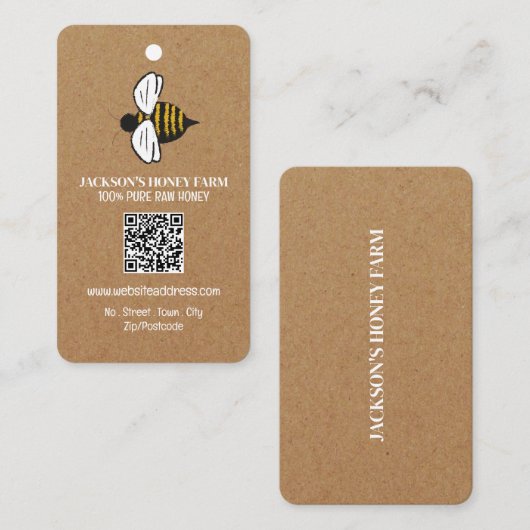 Honey Bee - Beeyard, Honey Boerderij Product Label (Voorkant / Achterkant)