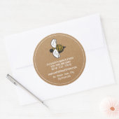 Honey Bee - Beeyard, Honey Boerderij productetiket Ronde Sticker (Envelop)