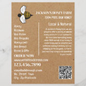 Honey Bee - Beeyard, Honing Boerderij Adverteren Flyer (Voorkant)
