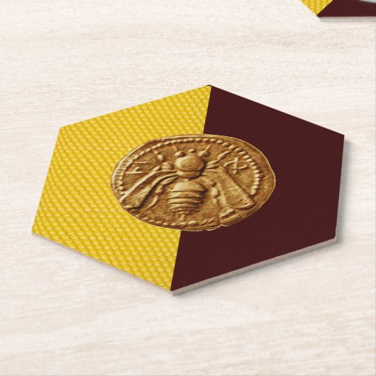 HONEY BEE Bekeeper Kartonnen Onderzetters (Schuin)