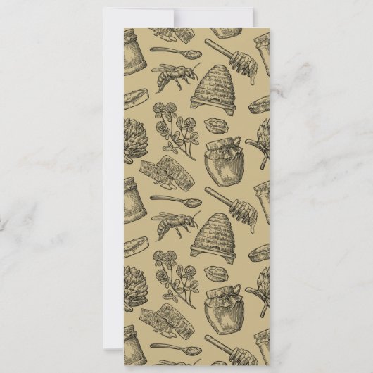 Honey Bee Bijenkorf Verjaardagsfeestje Evenement T Kaart (Achterkant)