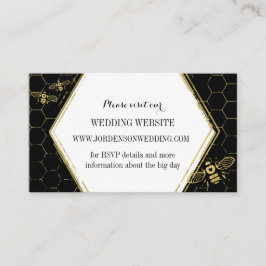 Honey Bee Black Gold Custom Website Card Informatiekaartje