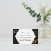 Honey Bee Black Gold Custom Website Card Informatiekaartje (Staand voorkant)