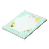 Honey Bee Blauwgroen Notitieblok (Linkerzijde)