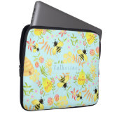 Honey Bee Blue Electronics Bag Laptop Sleeve (Voorkant Rechts)