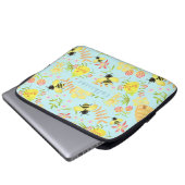 Honey Bee Blue Electronics Bag Laptop Sleeve (Voorkant onderkant)