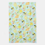 Honey Bee Blue Theedoek (Verticaal)