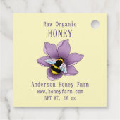 Honey Bee Boerderij gele lavendel Bedankjes Labels (Achterkant)