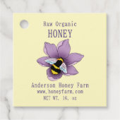 Honey Bee Boerderij gele lavendel Bedankjes Labels (Voorkant)