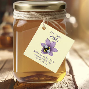 Honey Bee Boerderij gele lavendel Bedankjes Labels