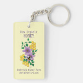 Honey Bee Boerderij gele lavendel Sleutelhanger (achterkant)