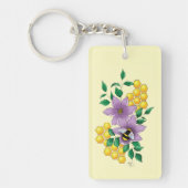 Honey Bee Boerderij gele lavendel Sleutelhanger (Voorkant)
