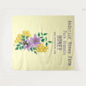 Honey Bee Boerderij gele lavendel Wandkleed (Voorkant (horizontaal))