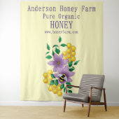 Honey Bee Boerderij gele lavendel Wandkleed (In situ)