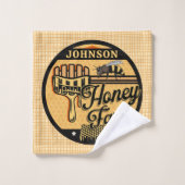 Honey Bee Boerderij Gepersonaliseerde NAAM Sweet B Bad Handdoek (Wasdoekje)