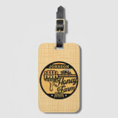 Honey Bee Boerderij Gepersonaliseerde NAAM Sweet B Bagagelabel (Voorkant (verticaal))