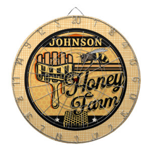 Honey Bee Boerderij Gepersonaliseerde NAAM Sweet B Dartbord