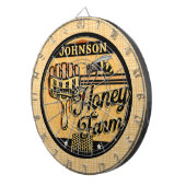 Honey Bee Boerderij Gepersonaliseerde NAAM Sweet B Dartbord (Voorkant Rechts)