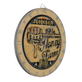 Honey Bee Boerderij Gepersonaliseerde NAAM Sweet B Dartbord (Voorkant Links)
