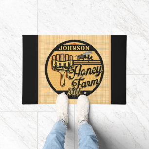 Honey Bee Boerderij Gepersonaliseerde NAAM Sweet B Deurmat