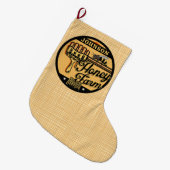 Honey Bee Boerderij Gepersonaliseerde NAAM Sweet B Grote Kerstsok (Voorkant (Hangend))