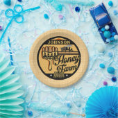 Honey Bee Boerderij Gepersonaliseerde NAAM Sweet B Papieren Bordje (Feest)