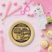 Honey Bee Boerderij Gepersonaliseerde NAAM Sweet B Papieren Bordje (Feest)