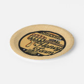 Honey Bee Boerderij Gepersonaliseerde NAAM Sweet B Papieren Bordje (Gekanteld)