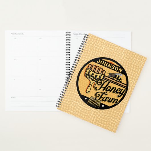 Honey Bee Boerderij Gepersonaliseerde NAAM Sweet B Planner (Display)