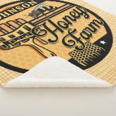 Honey Bee Boerderij Gepersonaliseerde NAAM Sweet B Sherpa Deken (3/4)