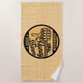 Honey Bee Boerderij Gepersonaliseerde NAAM Sweet B Strandlaken (Voorkant)