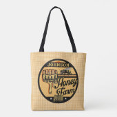 Honey Bee Boerderij Gepersonaliseerde NAAM Sweet B Tote Bag (Achterkant)