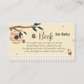 Honey Bee Book voor Baby Baby shower Informatiekaartje (Voorkant)