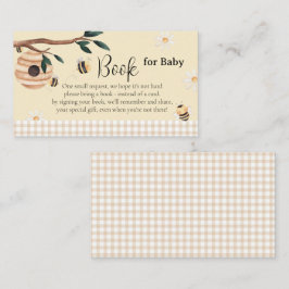 Honey Bee Book voor Baby Baby shower Informatiekaartje