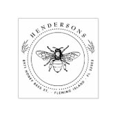  Honey Bee Botanische Familie Retouradres Rubberstempel (Afrduk)