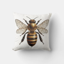 Honey Bee Botanische Natuur Geïnspireerde Kunst Kussen
