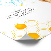 Honey Bee Boy Meisje Baby shower Luier Raffle Poster (Hoek)