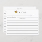 Honey Bee Bridal Shower Double Sided Recipe Card (Voorkant / Achterkant)
