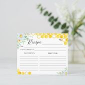 Honey bee bridal shower recipe card (Staand voorkant)