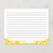 Honey bee bridal shower recipe card (Achterkant)