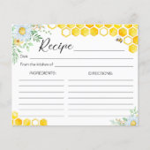 Honey bee bridal shower recipe card (Voorkant)