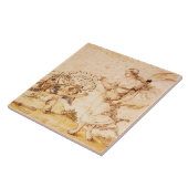 HONEY BEE BROWN WAX SEAL / Cupid the Honey Thief Tegeltje (Zijkant)