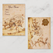 HONEY BEE BROWN WAX SEAL / Cupid the Honey Thief Visitekaartje (Voorkant / Achterkant)