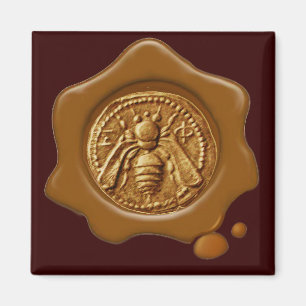 HONEY BEE BROWN WAX SEAL MAGNEET