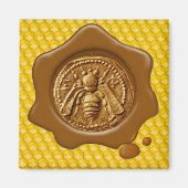 HONEY BEE BROWN WAX SEAL MAGNEET (Voorkant)