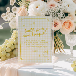 Honey Bee Bruiloftsborrel Bouquet Kaart