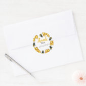 Honey bee bumble bee dank u verjaardag gunst ronde sticker (Envelop)