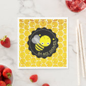 Honey Bee Bumblebee Thlee Babee Shower Napkins Servet (Insitu)
