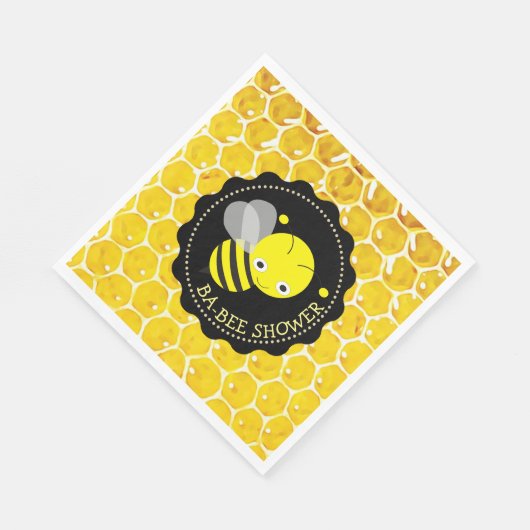 Honey Bee Bumblebee Thlee Babee Shower Napkins Servet (Hoek)