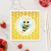 Honey Bee Bumblebee Thleed Baby shower Napkins Servet (Insitu)